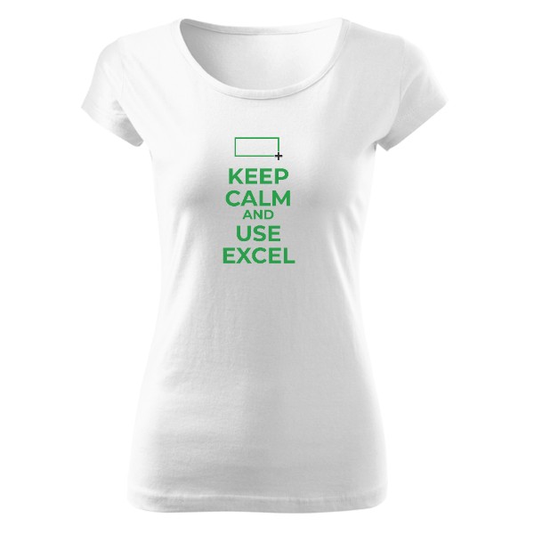 Tričko s potiskem Keep calm and use Excel